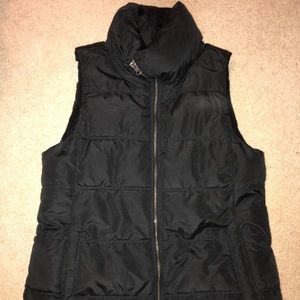 black puffer vest